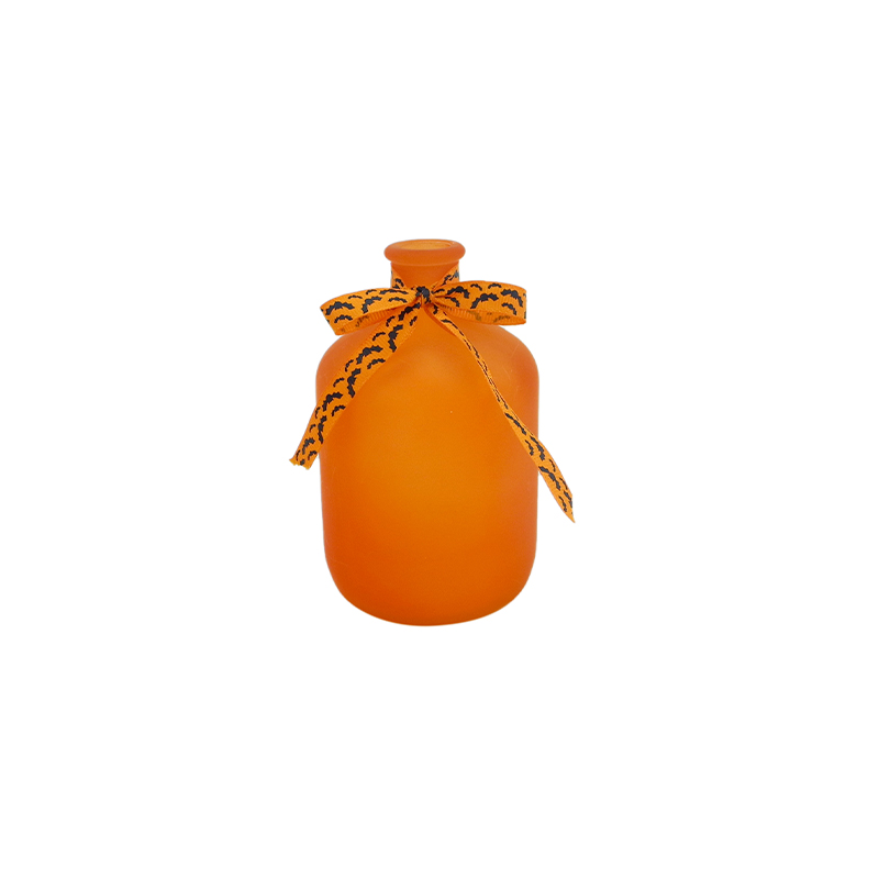 Halloween Orange Frosted Glass Bottle YD-HAL-107