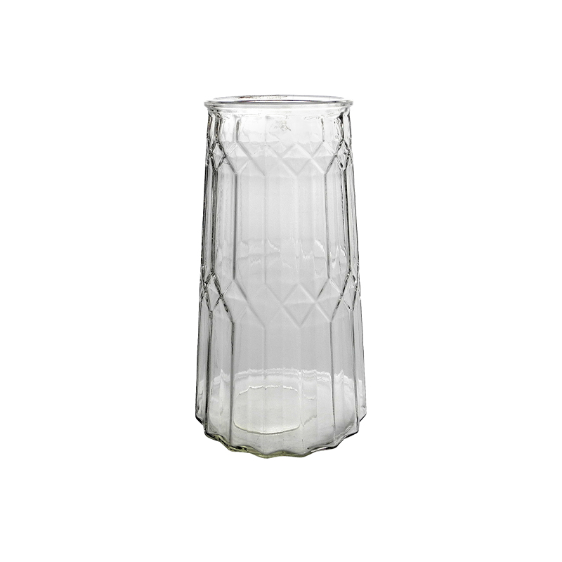 Sawtooth Texture Glass Vase YD-CGV-208