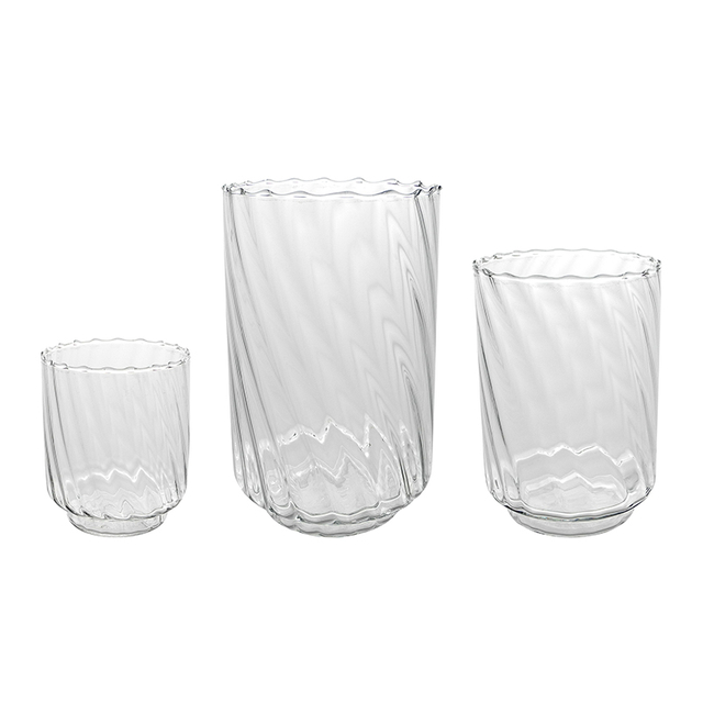 Twill Lace Glass Vase Set YD-CGV-200