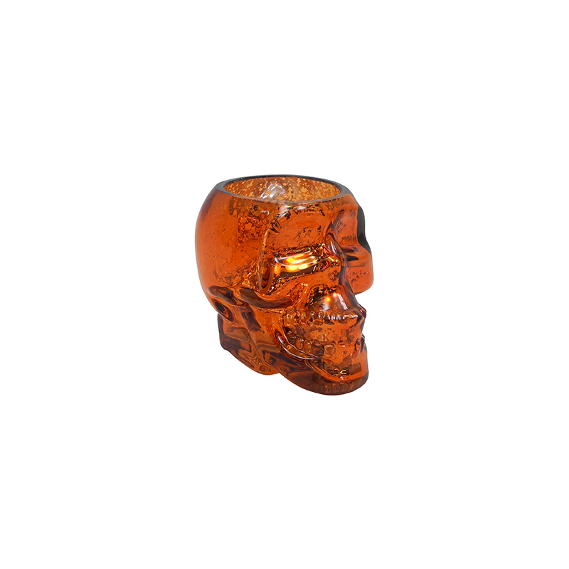 Skull Shattered Silver Glass YD-HAL-114