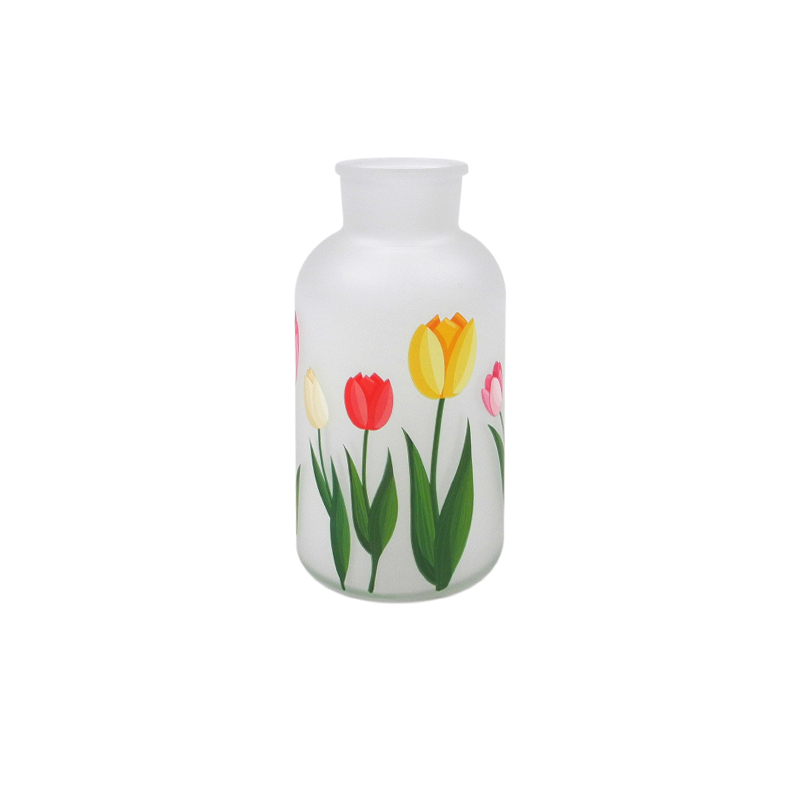 Frosted White Flower Bud Vase YD-SS-122