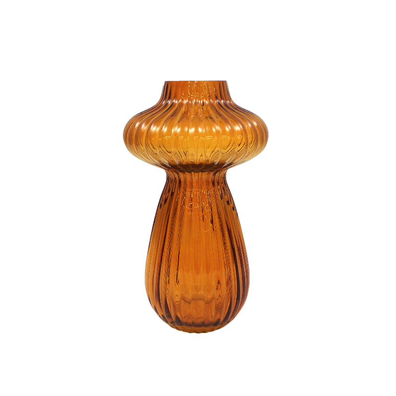Brown Textured Glass Vase YD-TDH-096