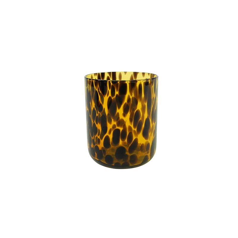 Glass Candle Holder with Diffused Colorant YD-ND-484