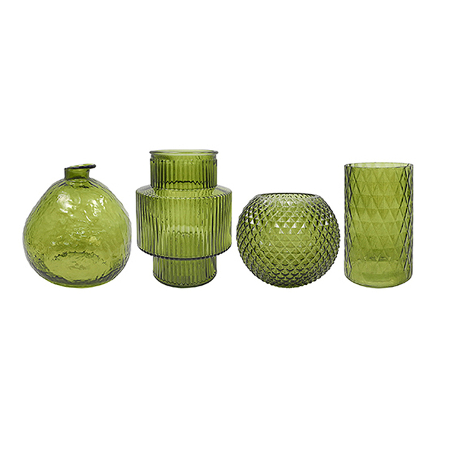 Green Spray-colored Glass Vase YD-TDH-056