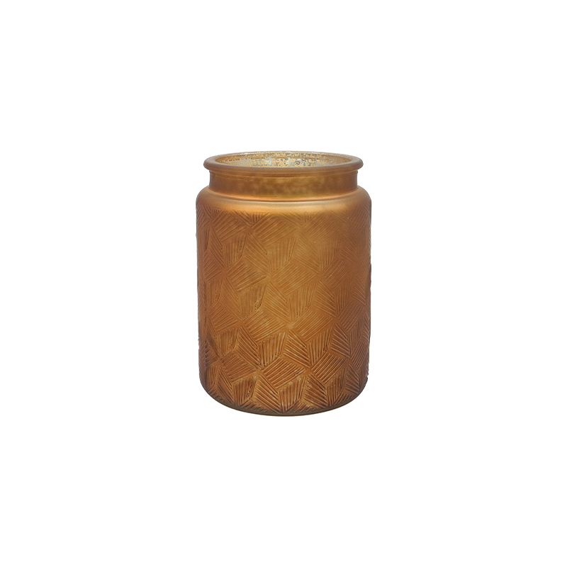 Cylindrical Broken Silver Glass Vase YD-TDH-074