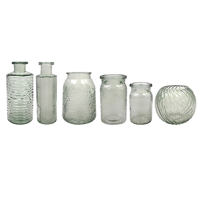 Green Decorative Glass Vase in Autumn YD-TDH-090