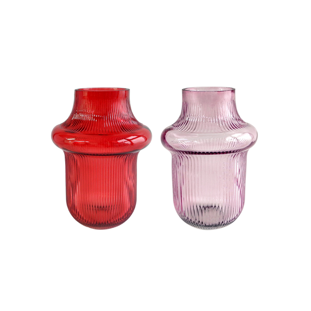 Valentine's Day Striped Glass Vase YD-VL-007