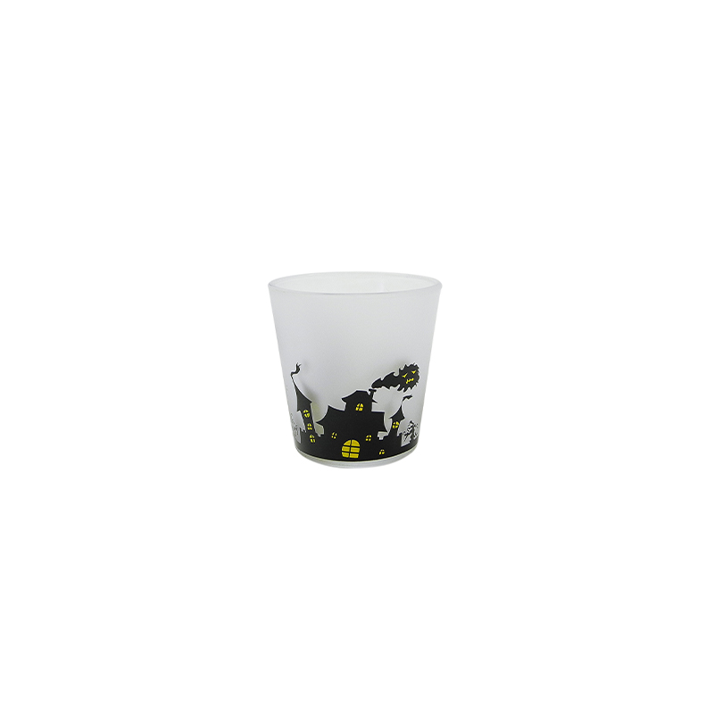 Conical Halloween White Frosted Wax Cup YD-HAL-078