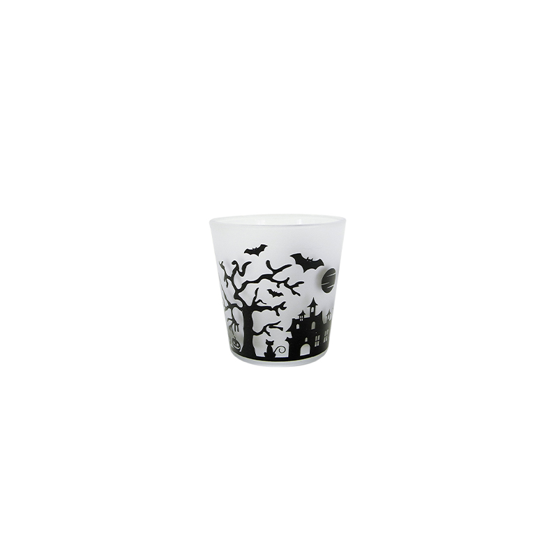 Conical Halloween White Frosted Wax Cup YD-HAL-078