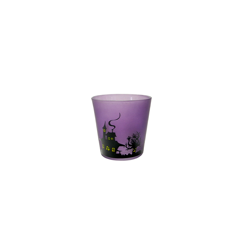 Conical Halloween Purple Frosted Wax Cup YD-HAL-080