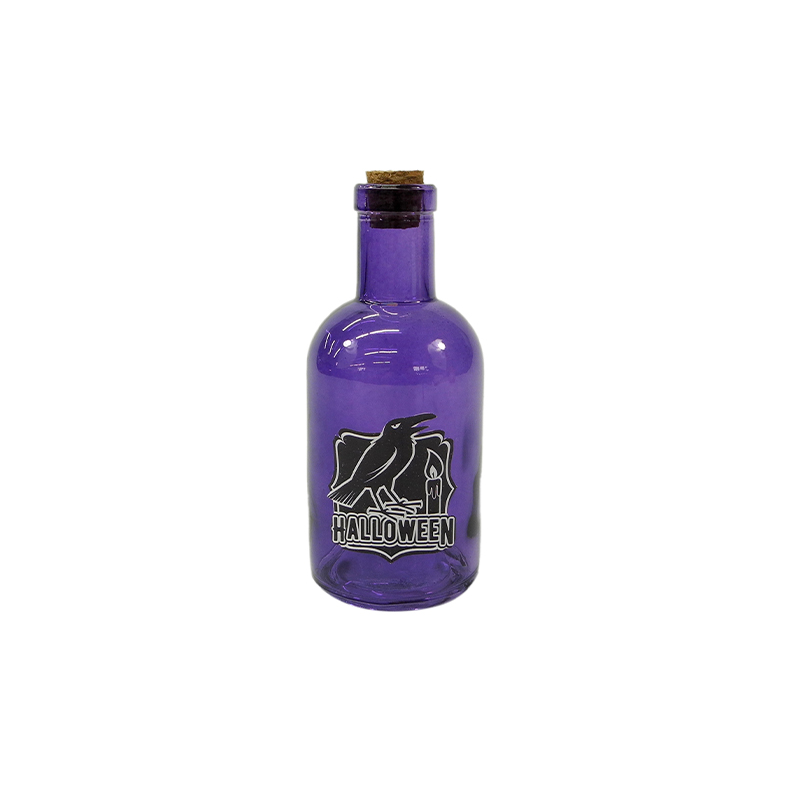 Halloween Pattern Colored Glass Bottle YD-HAL-074