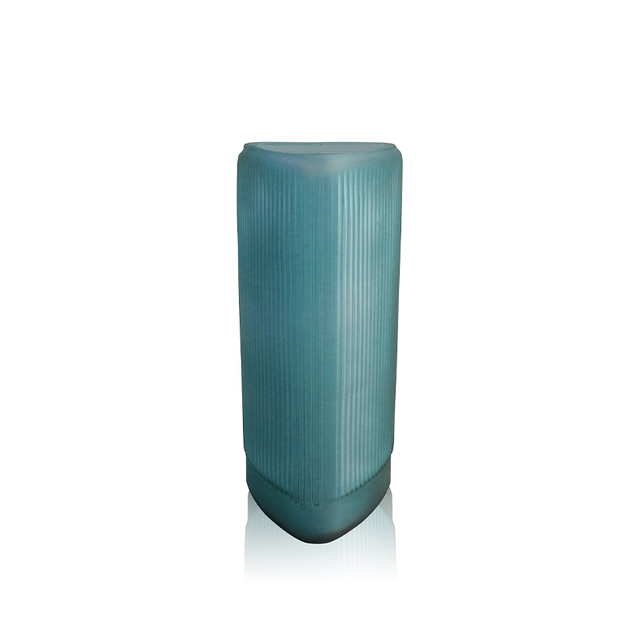 Dark Striped Frosted Glass Vase YD-OBS-067