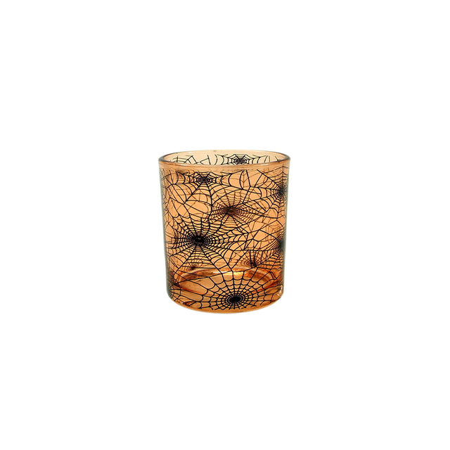 Spider Web Pattern Colored Glass Wax Cup YD-HAL-084
