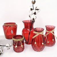 Maple Red Glass Vase YD-TDH-007