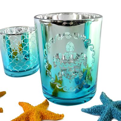 Fish scale pattern Glass Vases YD-OBS-009