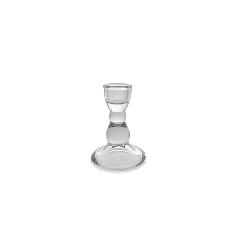 Clear Glass Candle Holder YD-HDWC-168