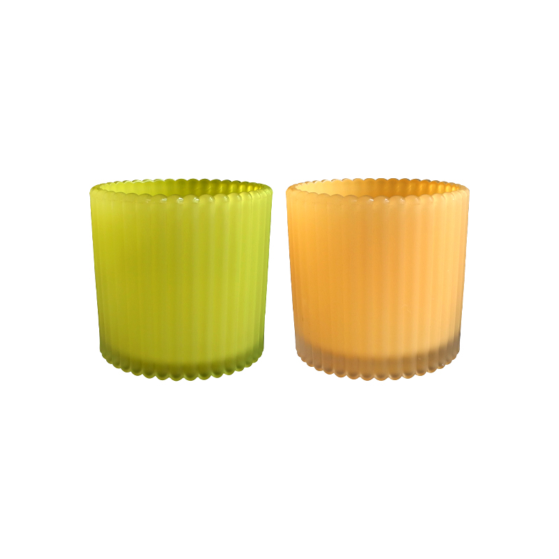 Striped Frosted Glass Wax Bottle YD-EAS-065