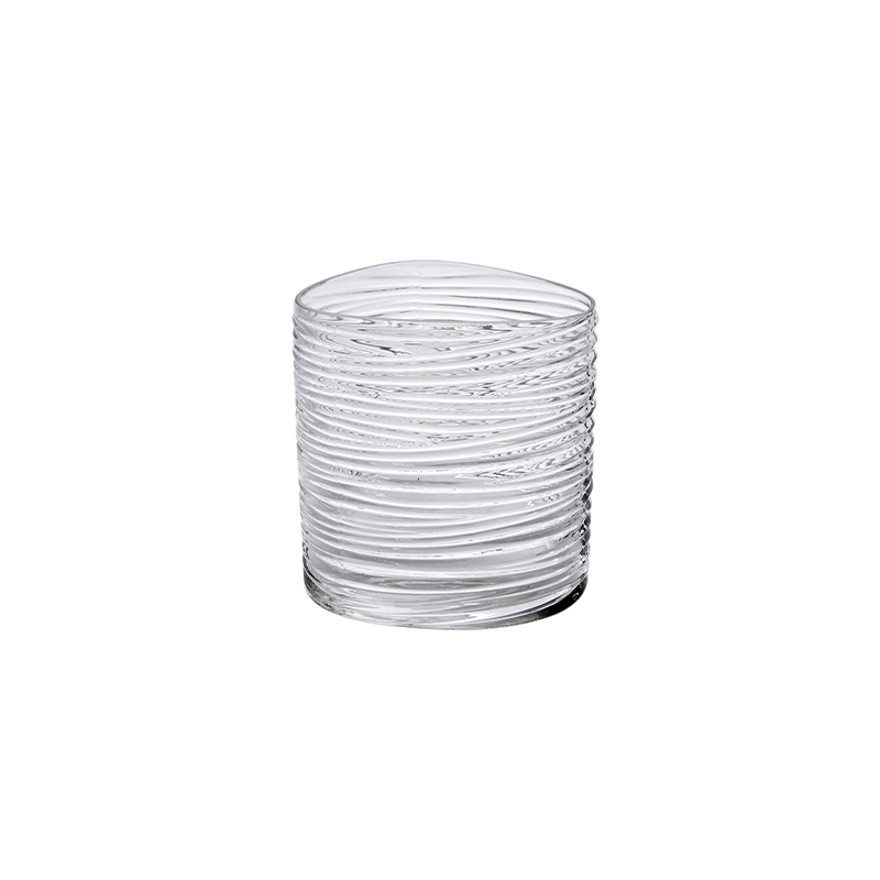 Textured Clear Glass Vase YD-CGV-046