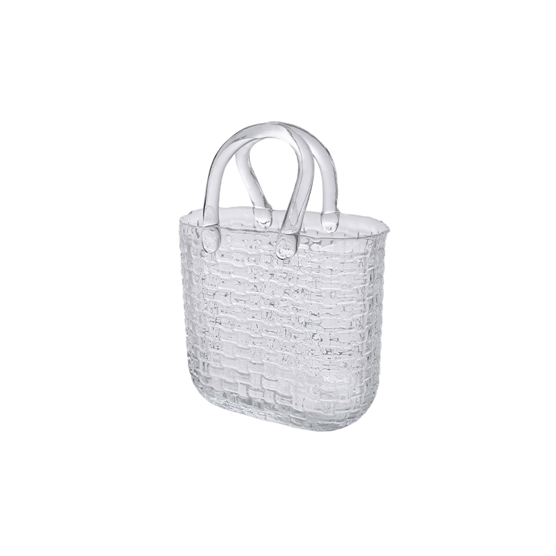 Portable Checkered Glass Vase YD-CGV-073