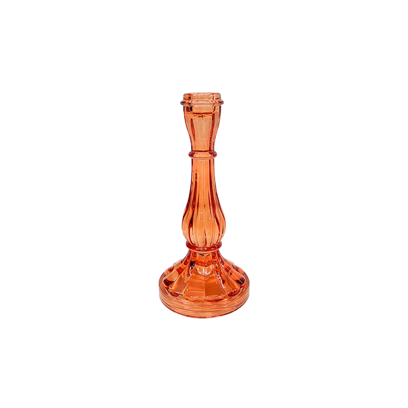 Orange Glass Candle Holder YD-HDWC-183