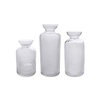 Clear Glass Vase With Horizontal Stripes YD-CGV-048