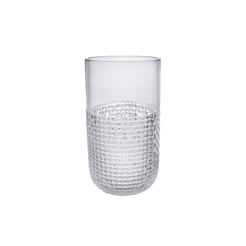 Checkered Bottom Glass Vase YD-CGV-059
