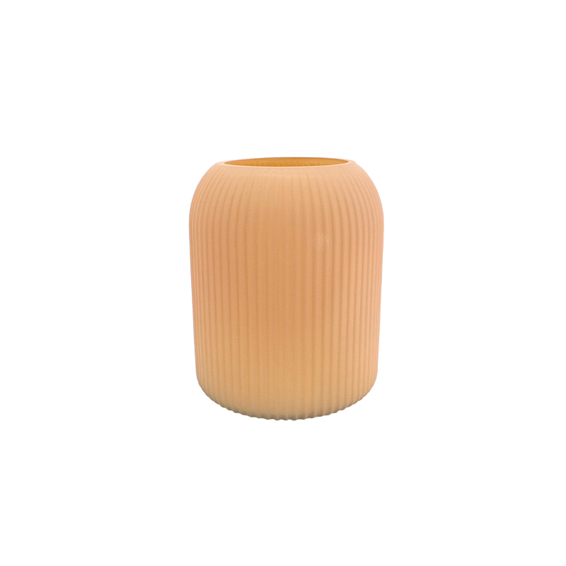 Frosted Striped Glass Vase YD-ND-256