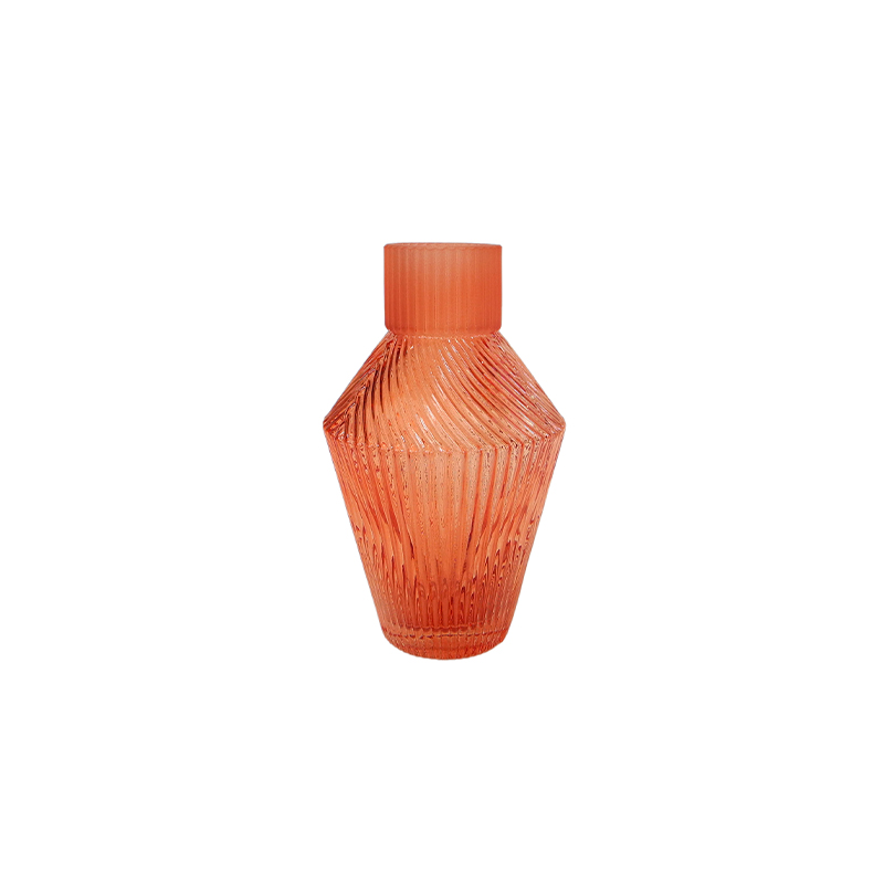 Segmented Twill Relief Glass Vase YD-SS-107