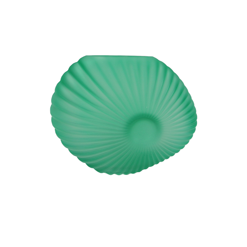 Shell Texture Frosted Glass Vase YD-OBS-143