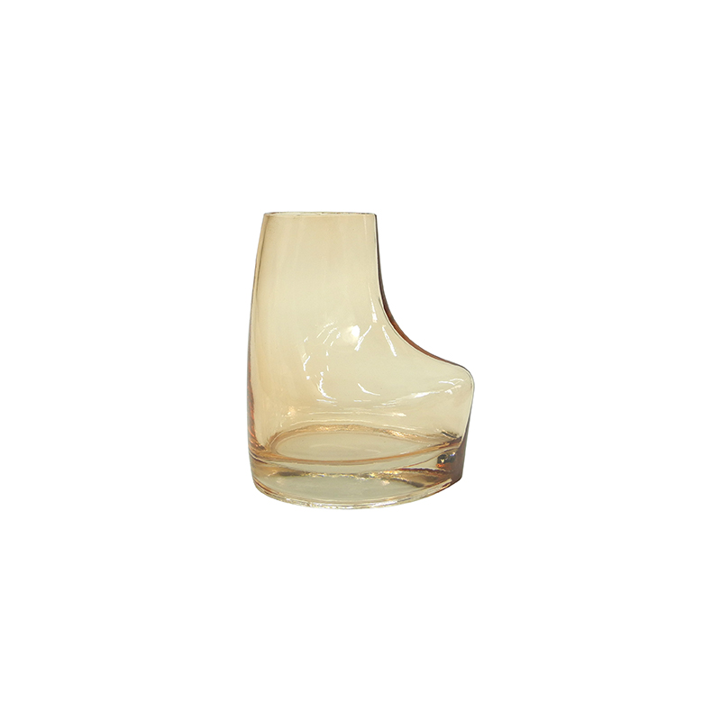 Beige Shaped Glass Vase YD-SS-096