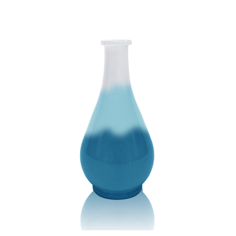 Blue Layered Gradient Glass Vase YD-OBS-118