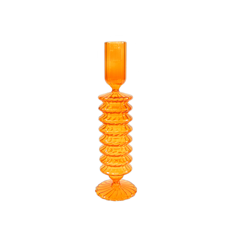 Color Sprayed Borosilicate Glass Candle Holder YD-ND-415