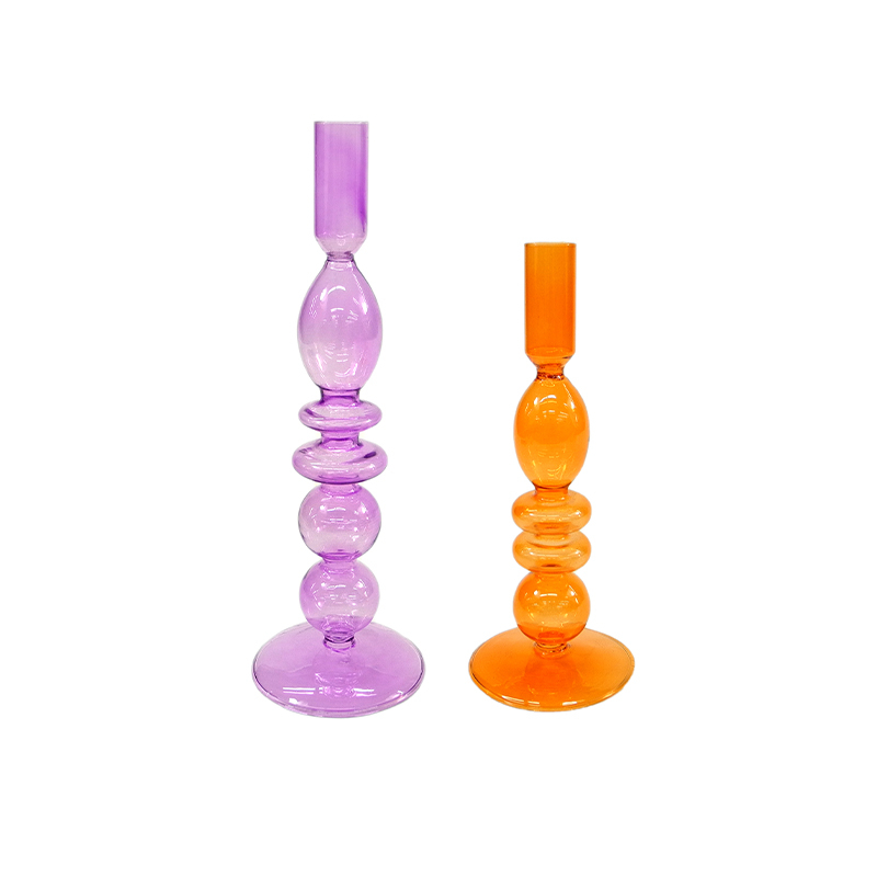Spray-painted Glass Candle Holder YD-ND-413
