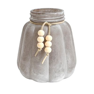 Grey Vintage Glass Vases Wax Bottle YD-TDH-048