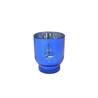 Yorklsun Glassware Royal Blue Candle Holder & Wax Bottle YD-CX-051