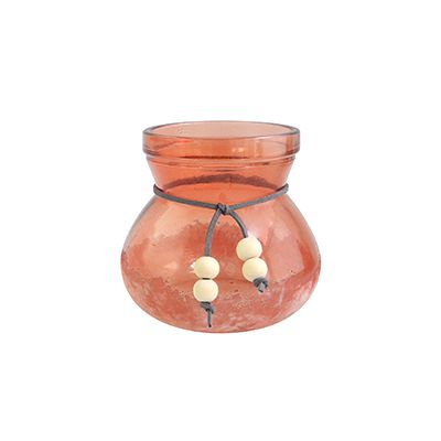 Yorklsun Glassware Orange Candle Holder & Wax Bottle YD-TDH-025