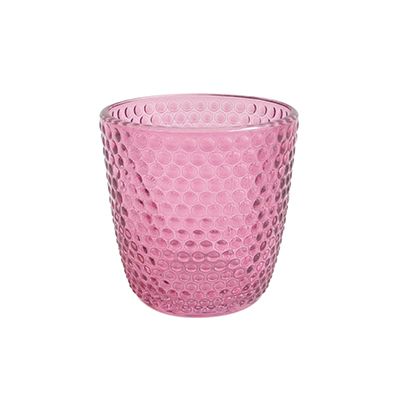 Yorklsun Glassware Pink Candle Holder & Wax Bottle YD-HDWC-138