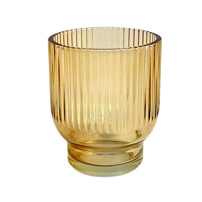 Yorklsun Glassware Autumn Yellow Candle Holder & Wax Bottle YD-TDH-016
