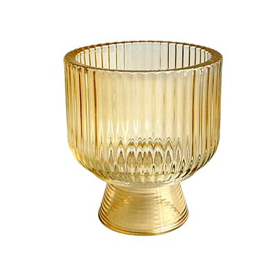 Yorklsun Glassware Autumn Yellow Candle Holder & Wax Bottle YD-TDH-016