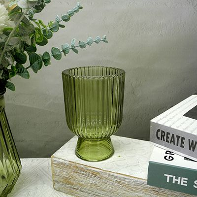 Green Candle Holder & Wax Bottle YD-ND-049