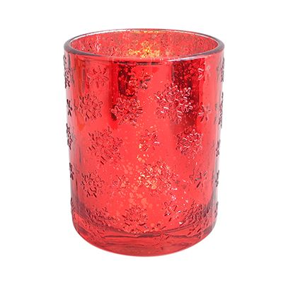 Yorklsun Glassware Red Christmas Candle Holder & Wax Bottle YD-HDWC-038