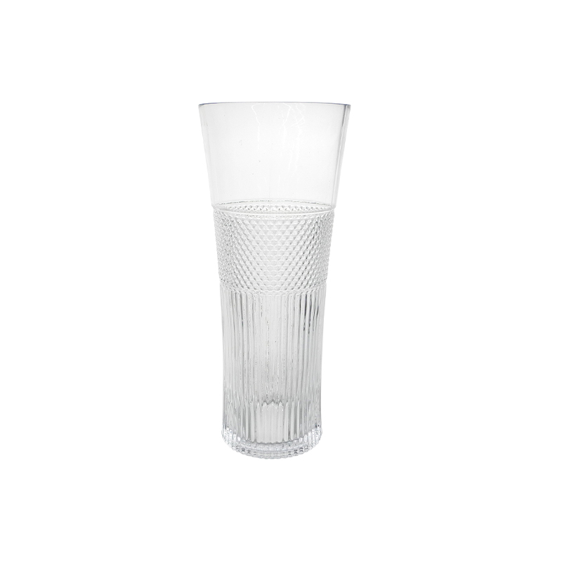 Waisted Segmented Relief Glass Vase YD-CGV-113