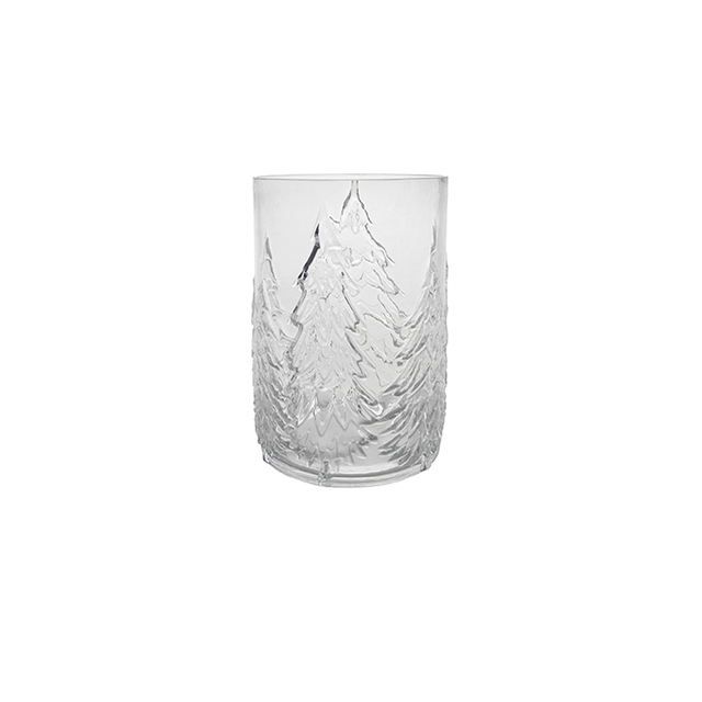 Pine Relief Glass Vase YD-CGV-188