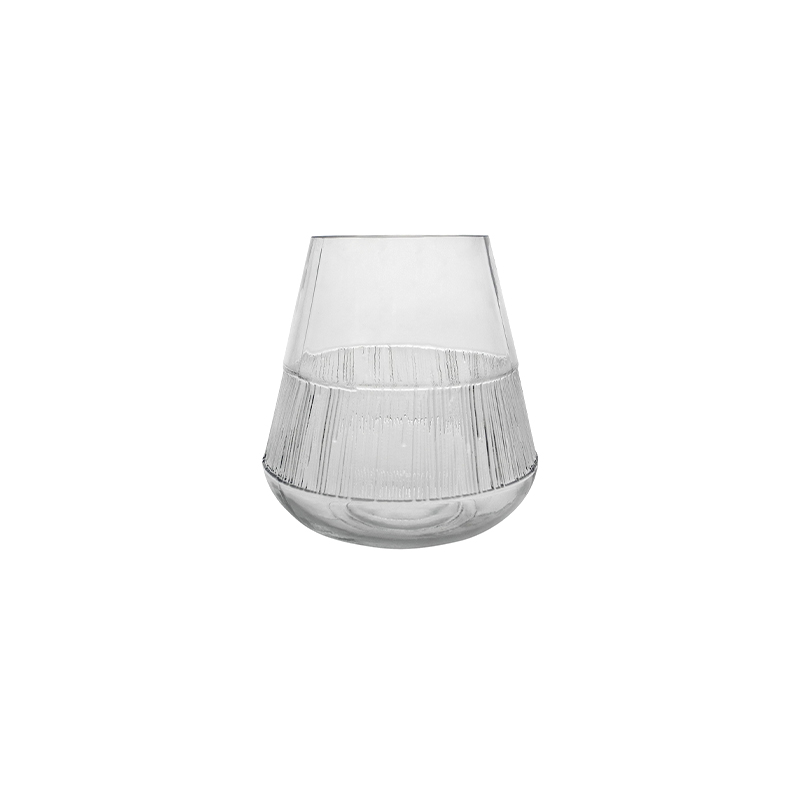 Line Segmented Relief Glass Vase YD-CGV-195