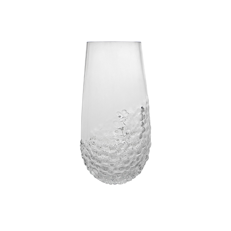 Partially Embossed Glass Vase YD-CGV-123