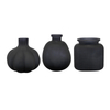 Blue-black Frosted Glass Vase YD-TDH-171