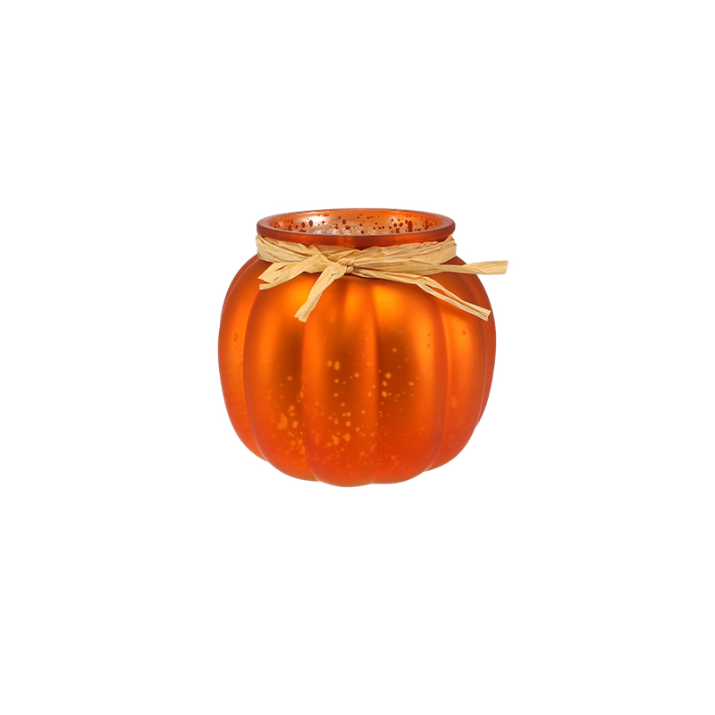 Pumpkin String-wrapped Electroplated Silver Broken Candleholder YD-TDH-164