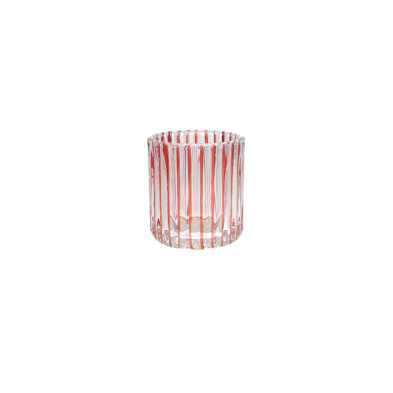 Colored Line Glass Wax Cup YD-SS-130