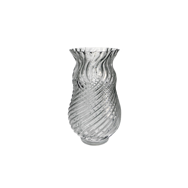 Ribbed And Irregularly Shaped Glass Vase YD-TDH-123