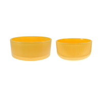 Yellow Tinted Glass Flower Pot YD-FPWP-042